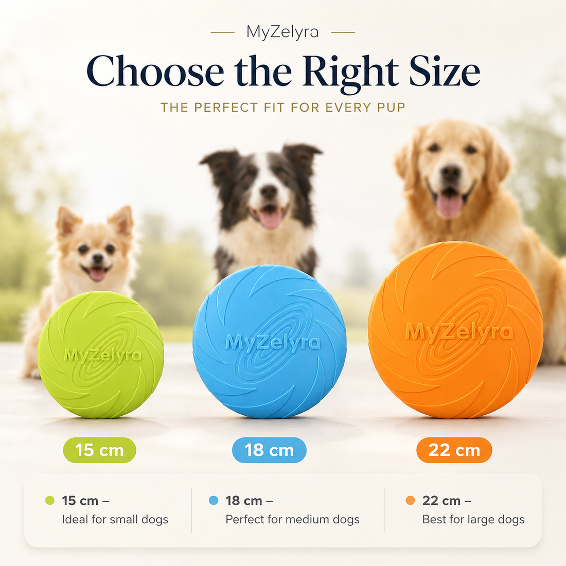 FlyPaw soft flying disc for dogs in orange, flexible dog frisbee
