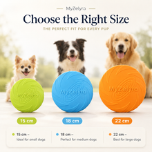 FlyPaw soft flying disc for dogs in orange, flexible dog frisbee
